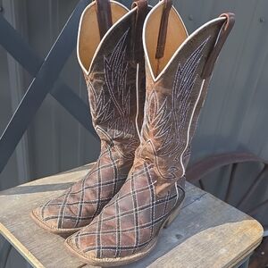 Macie Bean Boots with White Stitching
